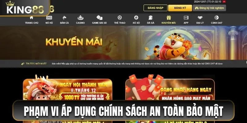 Phạm vi áp dụng chính sách an toàn bảo mật